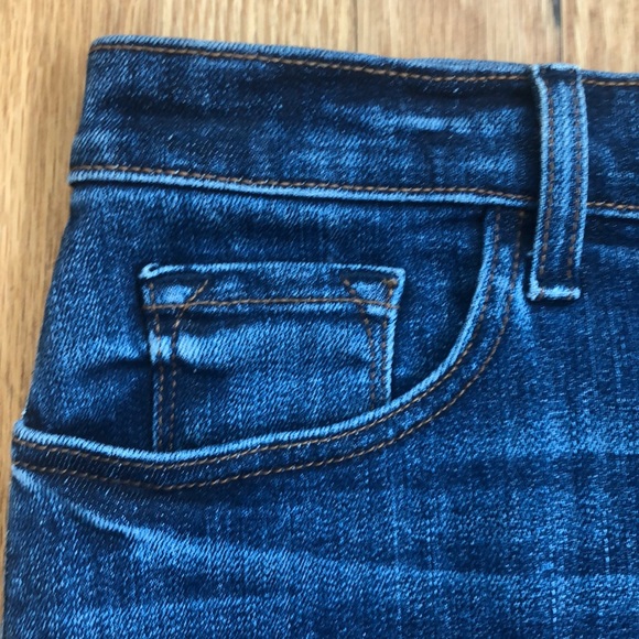 J. BRAND Button Fly Raw Hem Denim Pencil Skirt - Picture 6 of 8